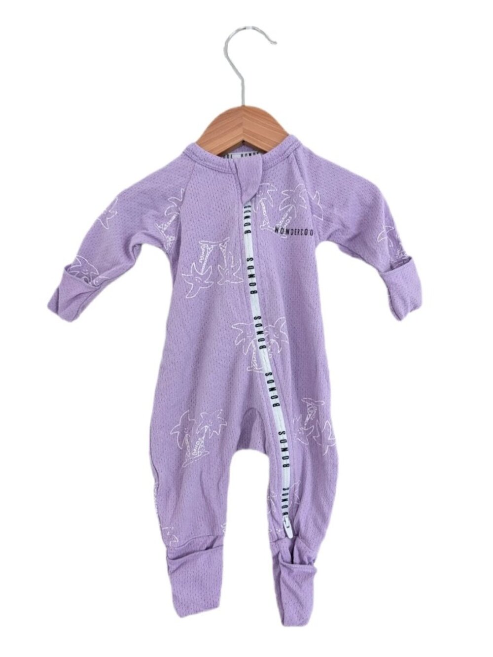 Bonds Purple Palm Tree Tropical Wondercool Zippy Newborn